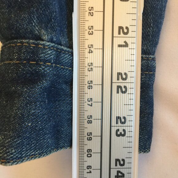 VINTAGE 70s LEE DENIM TRUCKER JACKET MENS M TRAVEL PATCHES UNION MADE USA 39x23 - Picture 12 of 15